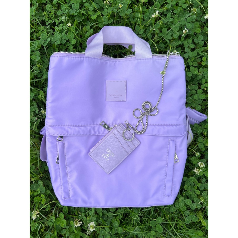 CYNTHIA ROWLEY Emma Nylon Satchel Lavender Backpack  NWT